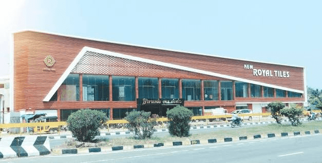 New Royal Tiles showroom exterior in Valayampattu, Tamil Nadu